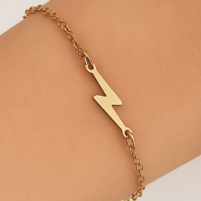 Antian Accessories Lightning Bolt Bracelet Stainless Steel 304